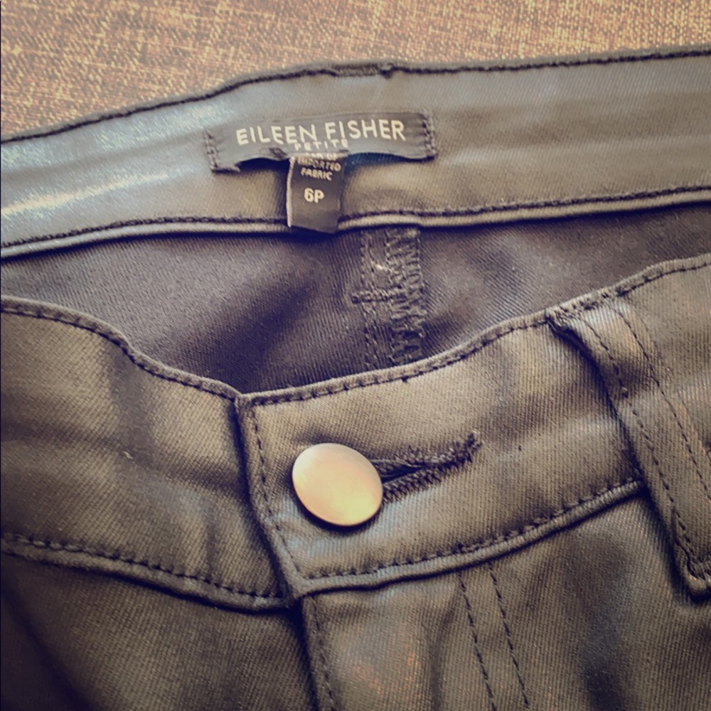 BLACK  EILEEN FISHER, stretchy, skinny pants
